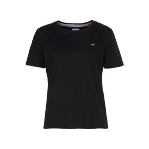 TOMMY JEANS Shirt met ronde hals TJW SOFT JERSEY TEE met -merklabel op borsthoogte