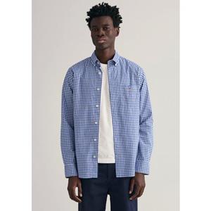 Gant Overhemd met lange mouwen REG POPLIN GINGHAM SHIRT met logoborduursel op borsthoogte