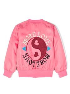 Bomberjack met patches - Roze