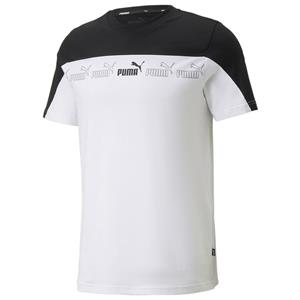 PUMA Around the Block T-shirt voor Heren, Zwart/Wit, Maat L