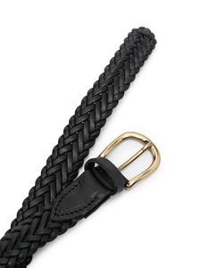 Boglioli Gevlochten leren riem - Blauw
