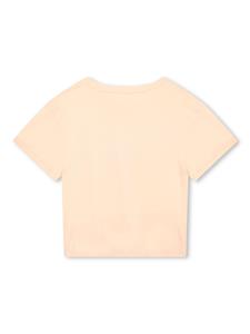 chloékids Chloé Kids T-shirt van biologisch katoen met grafische print - Roze