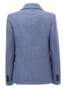 Moustache Tweed blazer met enkele rij knopen - Blauw