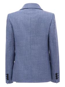 Moustache tweed single-breasted blazer - Blauw