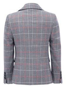 Moustache Geruite blazer met enkele rij knopen - Blauw