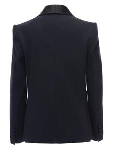 Moustache Blazer met enkele rij knopen en sjaalrevers - Blauw