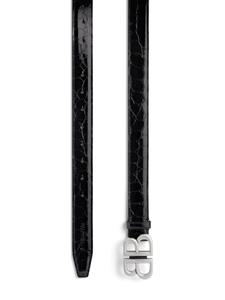 Balenciaga Monaco logo-buckle leather belt - Zwart
