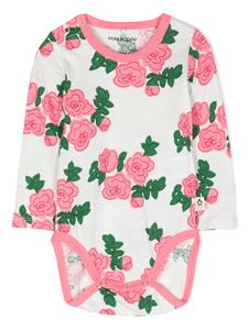 minirodini Mini Rodini Romper met bloemenprint en ronde hals - Wit