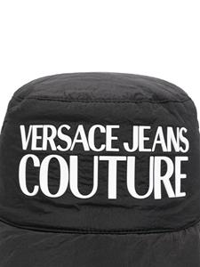 versacejeanscouture Versace Jeans Couture Gewatteerde vissershoed met logopatch - Zwart