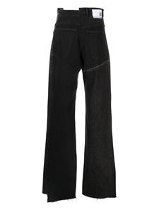 maisonmiharayasuhiro Maison MIHARA YASUHIRO High waist asymmetrische jeans - Zwart