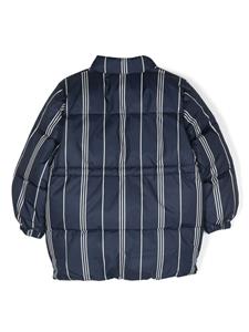 Mini Rodini logo-embroidered striped jacket - Blauw