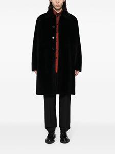 paulsmith Paul Smith single-breasted leather coat - Zwart