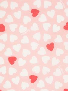 Sjaal met hartprint - Roze
