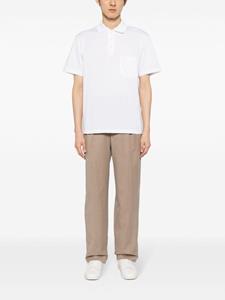 Brioni Katoenen poloshirt met logo - Wit