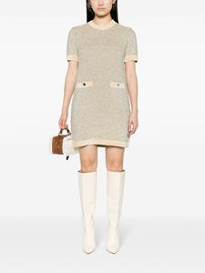 toryburch Tory Burch Fluwelen gestreepte midi-jurk - Geel