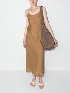 Baserange Mouwloze midi-jurk - Bruin