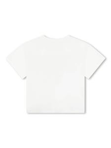 kenzokids Kenzo Kids T-shirt met logoprint - Beige
