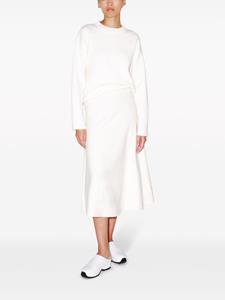 rosettagetty Rosetta Getty A-lijn midi-rok - Wit