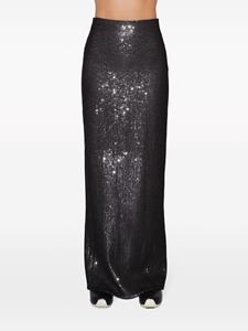 rosettagetty Rosetta Getty Maxi-rok met pailletten - Zwart