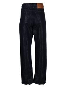 victoriabeckham Victoria Beckham Lurex high waist jeans met wijde pijpen - Blauw