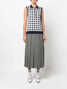 Thom Browne Polotop met gingham ruit - Blauw