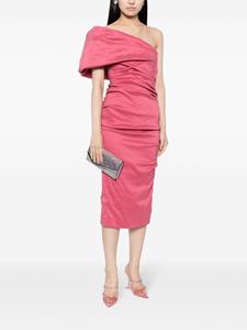 rachelgilbert Rachel Gilbert Kat ruched asymmetric midi dress - Roze
