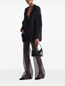 Prada semi-sheer flared trousers - Zwart