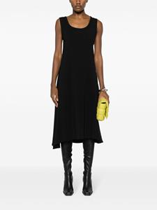 jilsander Jil Sander Midi-jurk met diepe ronde hals - Zwart