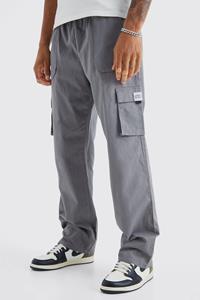 Boohoo Tall Baggy Cargo Joggingbroek Met Gesp En Elastische Taille, Slate
