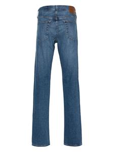 AG Jeans Tellis logo-patch straight-leg jeans - Blauw