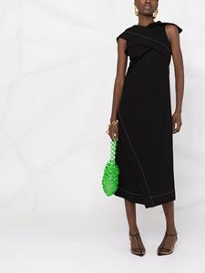 jilsander Jil Sander Jurk met contrasterend stiksel - Zwart