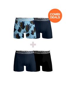 Muchachomalo Jongens 2+2-pack boxershorts effen