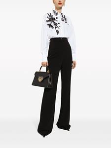 dolce&gabbana Dolce & Gabbana High waist flared plooibroek - Zwart