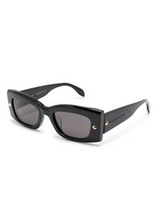alexandermcqueeneyewear Alexander McQueen Eyewear Zonnebril met logoprint - Zwart