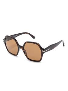 tomfordeyewear TOM FORD Eyewear Zonnebril met oversized montuur - Bruin