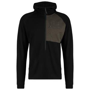 Stoic - Merino260 StadjanSt. 3/4 Zip w. Hood - Merinohoodie, zwart