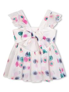 chloékids Chloé Kids Shirt van biologisch katoen met abstracte print - Wit
