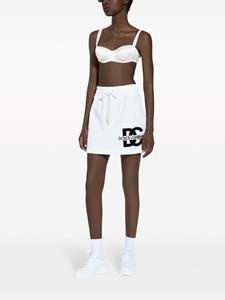 dolce&gabbana Dolce & Gabbana Mini-rok van katoenblend met logoprint - Wit