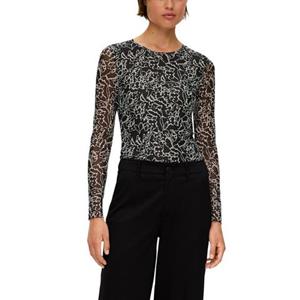 s.Oliver Langarmshirt mit kontrastfarbenen Muster