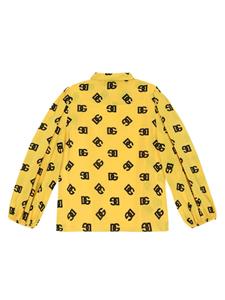dolce&gabbanakids Dolce & Gabbana Kids Shirt met strik - Geel