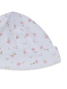 Marie-Chantal floral-print cotton beanie - Blauw