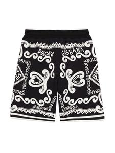 dolce&gabbanakids Dolce & Gabbana Kids Shorts met trekkoord - Zwart