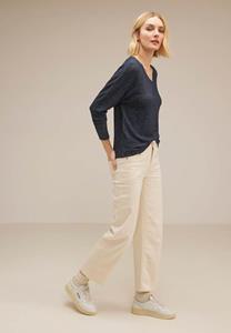 STREET ONE Langarmshirt in Melange-Optik