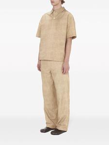JW Anderson leather straight-leg trousers - Beige