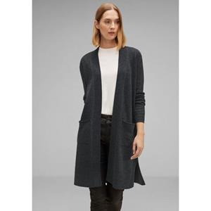 STREET ONE Cardigan "Offener Long Cardigan", Melange-Optik