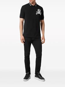 philippplein Philipp Plein Poloshirt met doodskopprint - Zwart