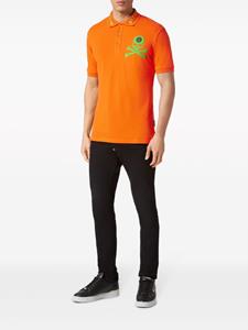 philippplein Philipp Plein Poloshirt met doodskopprint - Oranje