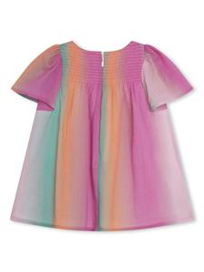 chloékids Chloé Kids Gesmockte jurk met kleurverloop - Roze