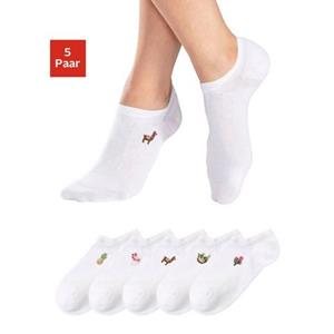 H.I.S Sneakersokken met motiefborduursel (set, 5 paar)