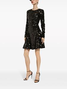 dolce&gabbana Dolce & Gabbana Mini-jurk verfraaid met pailletten - Zwart
